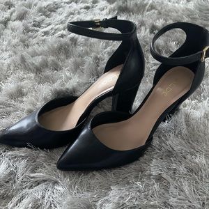 ALDO LEATHER STRAP HEELS POINTED TOE